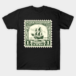 Mayflower - Pilgrim Tercentenary Stamp T-Shirt